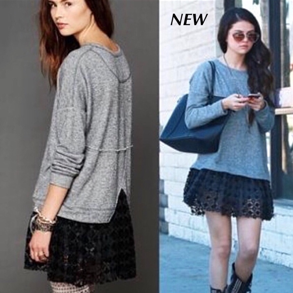 Free People Selena Rare Sweatshirt Tunic Top S/XS